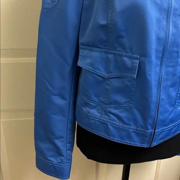 CARLISLE Blue Moto zippered jacket with pockets, Size 4, Excellent condition - Picture 4 of 14